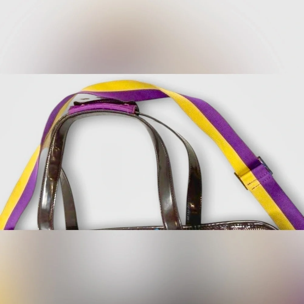 Kate Spade Brown and Purple Travel Duffle Bag